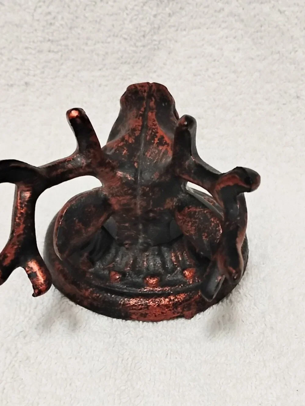 Cast Iron Deer Head Wall Hook Rustic Copper Bronze Finish 4x4 Inches